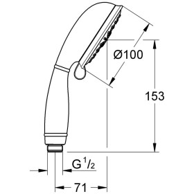 Douchette GROHE Tempesta Rustic 100 4 modes de jet