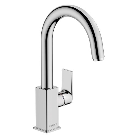 hansgrohe Vernis Shape Waschtischarmatur mit Schwenkauslauf und Zugstangen-Ablaufgarnitur