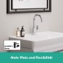 hansgrohe Vernis Shape Waschtischarmatur mit Schwenkauslauf und Zugstangen-Ablaufgarnitur
