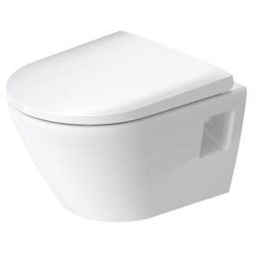 Set WC a parete Duravit D-Neo Rimless, a scarico rapido compatto