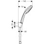 hansgrohe Croma 100 Vario Porter S Brausenset 160 cm