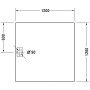Duravit Stonetto Duschwanne Quadrat 120 x 120 cm