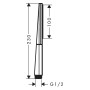 hansgrohe Rainfinity Stabhandbrause 100 1jet