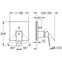 GROHE Eurocube Einhand-Wannenbatterie Fertigset