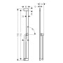 hansgrohe Unica S Puro Brausenstange 90 cm mit Easy Slide Duschkopfhalter und Duschschlauch 160 cm