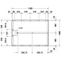 Duravit Fußgestell für Stonetto Duschwanne 140 x 100 cm
