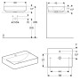 Geberit VariForm Aufsatzwaschtisch 60 x 45 cm, rechteckig, mit Hahnlochbank