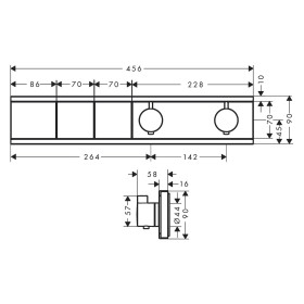 hansgrohe RainSelect Thermostat Unterputz für 2 Verbraucher