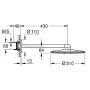 GROHE Rainshower SmartActive 310 Kopfbrauseset mit 2 Strahlarten und Wandanschluss
