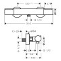 hansgrohe Ecostat Element Duschthermostat Aufputz
