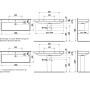 LAUFEN PRO S Waschtisch 120 cm unterbaufähig mit 2 Hahnlöcher, mit Überlauf