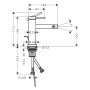 hansgrohe Tecturis S Einhebel-Bidetmischer mit Zugstangen-Ablaufgarnitur