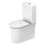 Duravit White Tulip Stand-WC Kombination, spülrandlos