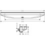 hansgrohe Rainfinity Wandanschluss Porter 500 mit Ablage und Brausehalter links