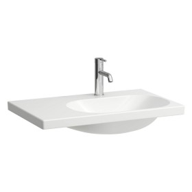 LAUFEN LUA Waschtisch 75 x 46 cm, asymmetrisch Becken rechts, mit Hahnloch, ohne Überlauf