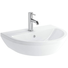 Lavabo VitrA Integra 54,5 cm, con troppopieno, 1 foro per rubinetto al centro