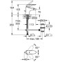 GROHE Eurostyle Einhand-Bidetbatterie DN 15 mit Ablaufgarnitur