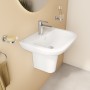 VitrA S20 Waschtisch 55 cm, 1 Hahnloch mittig und Überlauf