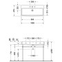 Duravit Vero Air Möbelwaschtisch mit 1 Hahnloch 100 x 47 cm, mit Überlauf