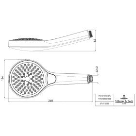 Villeroy & Boch Pomme de douche Verve Showers avec trois types de jets