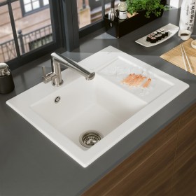 Villeroy & Boch Subway 45 Compact Einbauspüle, Ablaufgarnitur mit Handbetätigung, Becken links, mit Hahnlochbohrung Pos.3