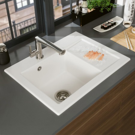 Villeroy & Boch Subway 45 Compact Einbauspüle, Ablaufgarnitur mit Handbetätigung, Becken links, mit Hahnlochbohrung Pos.3