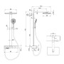 Villeroy & Boch Infinity Showers Duschsystem mit 4 Funktionen für Wandmontage