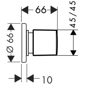 vanne d'arrêt hansgrohe Metris DN15/20