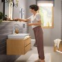 hansgrohe Rebris E Einhebel-Waschtischarmatur 210 mit Schwenkauslauf und Zugstangen-Ablaufgarnitur