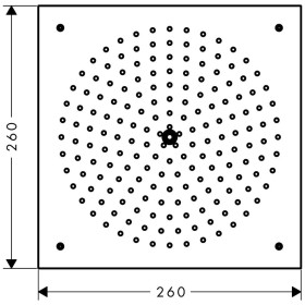hansgrohe Raindance Kopfbrause 260/260 1jet, Unterputz