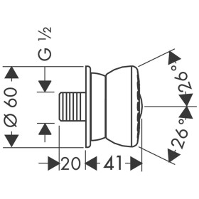 Hansgrohe Bodyvette Doccetta laterale 1jet