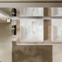 hansgrohe Xelu Q Aufsatz-Handwaschbecken 50 x 48 cm geschliffen, mit 1 Hahnloch