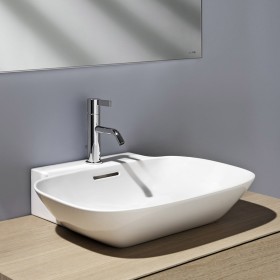 LAUFEN INO Aufsatzhandwaschbecken 45 x 41 cm mit 1 Hahnloch und Überlauf