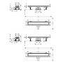 hansgrohe RainDrain Go Komplettset Duschrinne 600 rückseitig befliesbar für Standard-/flache Installation