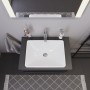 Duravit D-Neo Einbauwaschtisch 60 cm, ohne Hahnloch, ohne Überlauf