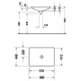 Duravit D-Neo Einbauwaschtisch 60 cm, ohne Hahnloch, ohne Überlauf