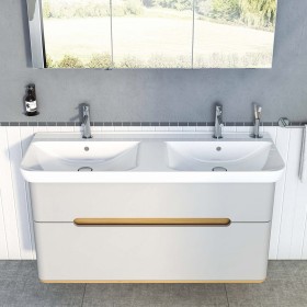 VitrA Sento Doppelwaschtisch unterbaufähig 130 x 48 cm