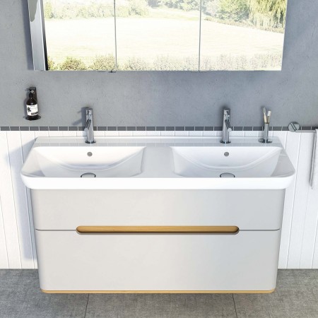 VitrA Sento Doppelwaschtisch unterbaufähig 130 x 48 cm