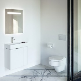 Lavabo sottopiano compatto LAUFEN Val 60 x 31,5 cm, con 1 foro rubinetto, con troppopieno