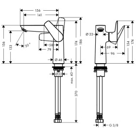 hansgrohe Talis E Einhebel-Waschtischmischer 150