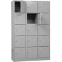 Wolfstahl Schliessfachschrank Stahl 15 Schliessfächer Zylinderschloss 119 x 45 x 190 cm
