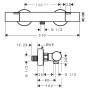 hansgrohe Ecostat Fine Duschthermostat Aufputz