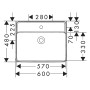 hansgrohe Xanuia Q Waschtisch 600/480 mit Hahnloch ohne Überlauf