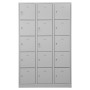 Wolfstahl Schliessfachschrank Stahl 15 Schliessfächer Zylinderschloss 119 x 45 x 190 cm