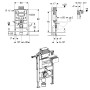 Geberit Duofix Element für Wand-WC, 82 cm, mit Omega UP-Spülkasten 12 cm, für Betätigung von oben oder von vorne