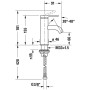 Duravit C.1 Einhebel-Waschtischmischer S ohne Zugstangen-Ablaufgarnitur