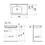 LAUFEN Living Square Waschtisch 75 x 48 cm mit 1 Hahnloch, Ablage rechts