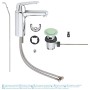 GROHE Eurosmart C Einhand-Waschtischbatterie M-Size mit Ablaufgarnitur