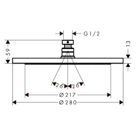 hansgrohe Croma Kopfbrause 280 1jet