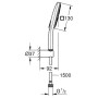 GROHE Rainshower SmartActive 130 Cube Wandhalterset, 3 Strahlarten